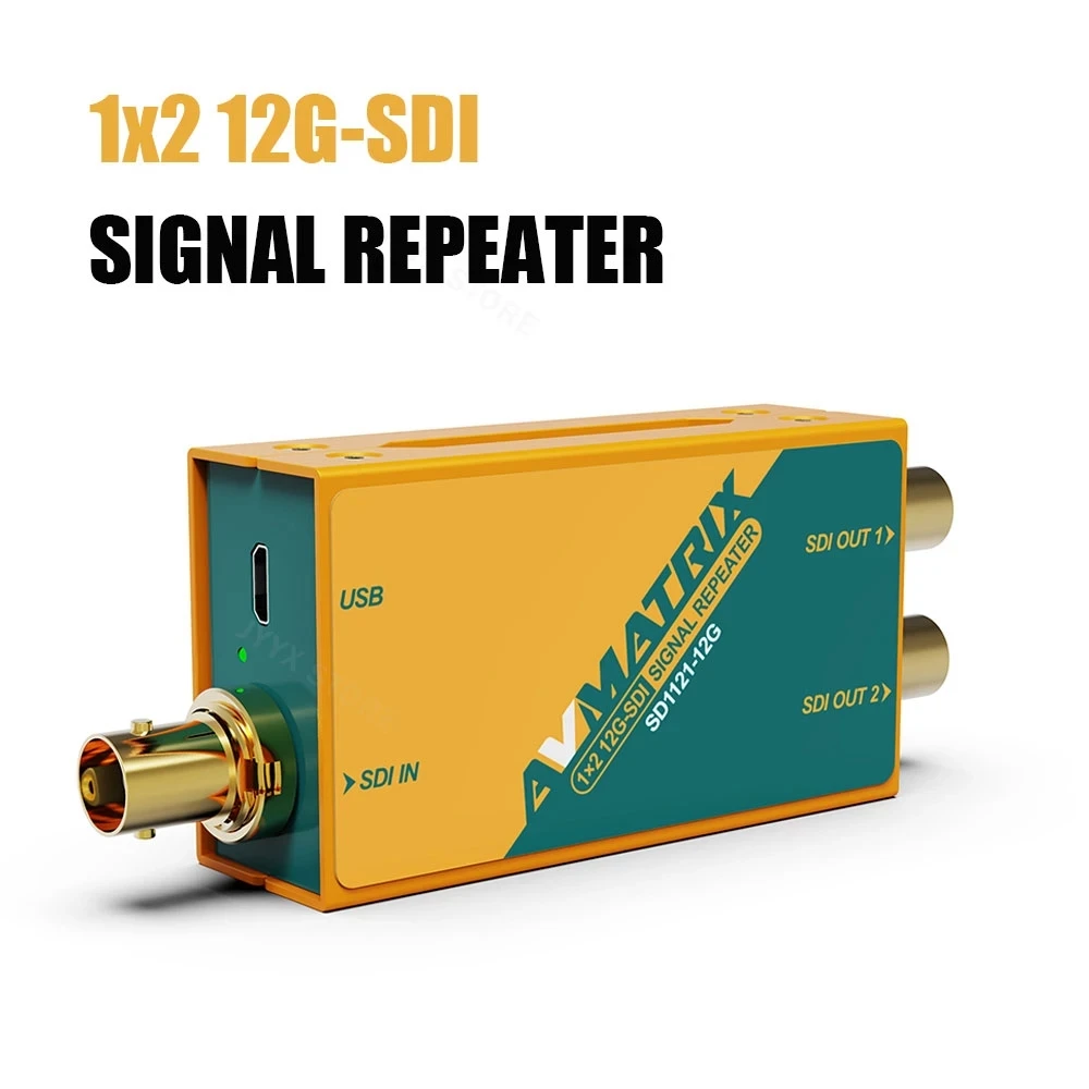 AVMATRIX SD1121-12G 12G-SDI SIGNAL REPEATER Support DVB-ASI signal for Broadcast Video Command Center Media