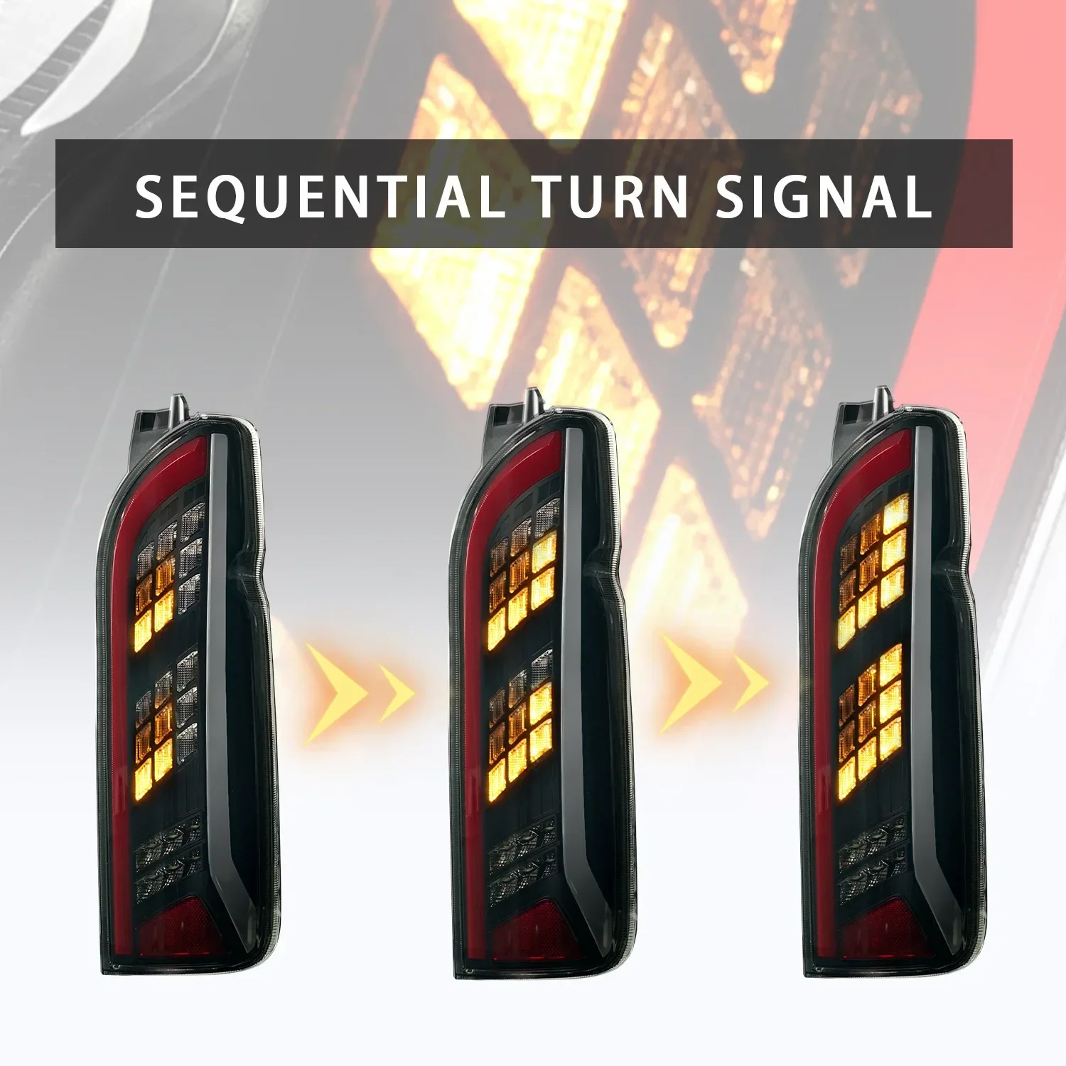 LED Tail Light Assembly for Toyota Hiace 2005 2006 2007 2008 2009 2010 2011 2012 2013 2014 2015 2016 2017 2018 Taillight Brake