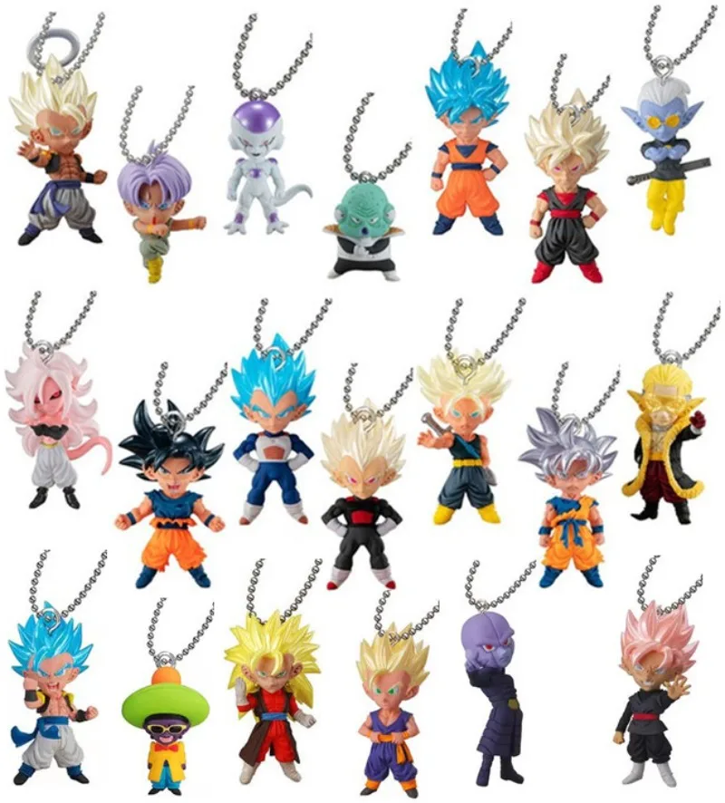 

Original Dragon Ball Goku Gashapon Kawaii Anime Figurine UDM BURST Keychain Cute Action Figure Miniature Capsule Toys Gift