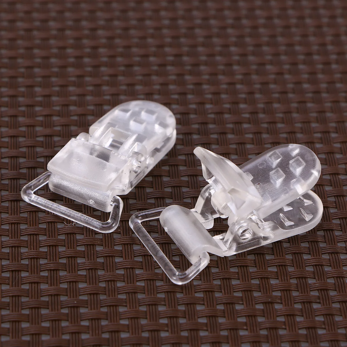 Attache-sucette en plastique transparent en forme de T pour bébé, 25 pièces, clips de sucette, badge, clips exécutifs, sangles transparentes,