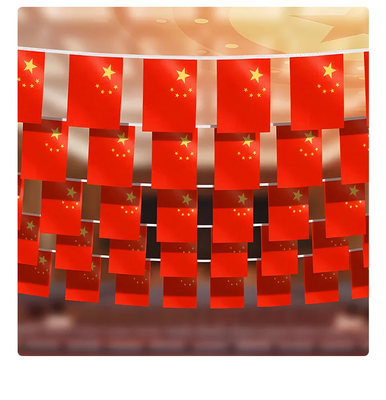 EOODLOVE China Small Size Flag 14x21cm Size 20 pcs High Quality Polyester Indoor and Outdoor Chinese Decorative Flags