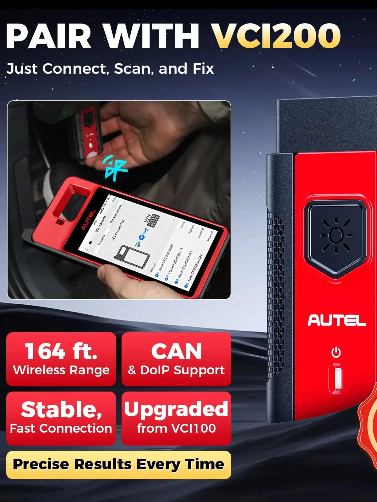 Autel MaxiIM KM100E Autoschlüssel-Programmiergerät, 2026 Ähnlich dem KM100(X) Autoschlüssel-Programmierer, Lite-Version des IM508S IM608S II Diagnosegeräts, Integriertes APB112, OBD-Lernfunktion,