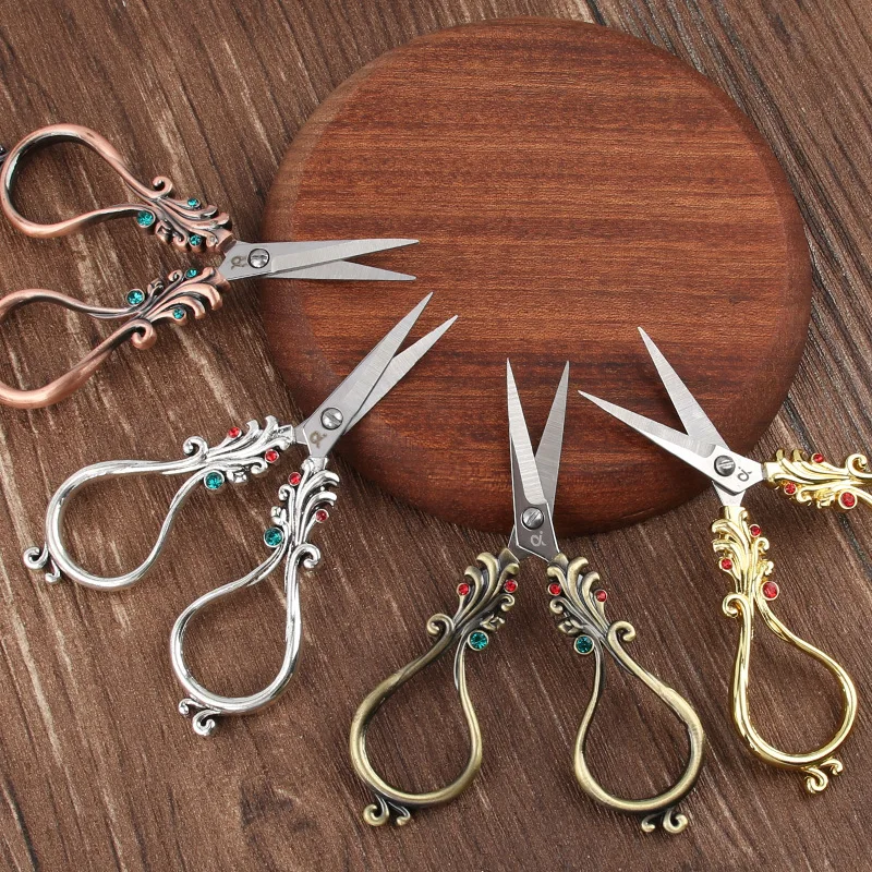 New Vintage European Style Embroidery Sewing Scissors Tailor Craft Thread Scissor For Fabric Needlework Shears