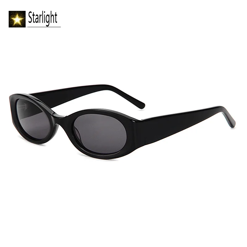 2026 New Senior Acetate Summer Black Sunglasses Women Oval Glasses Men Classic UV400 Travel Outdoor Eyewear Female Fahion 138mm