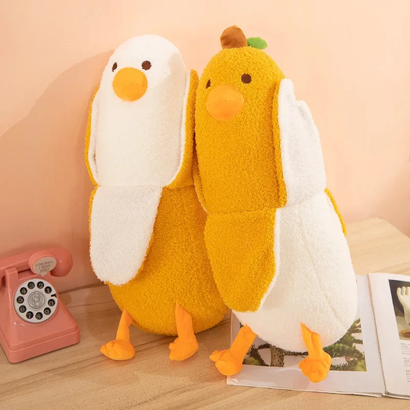 50-90CM Creative Banana Duck Big Plush Toys Pillow Animal Soft Down Cartoon Sleeping Pillow Home Sofa Bed Decoration Girl Gifts