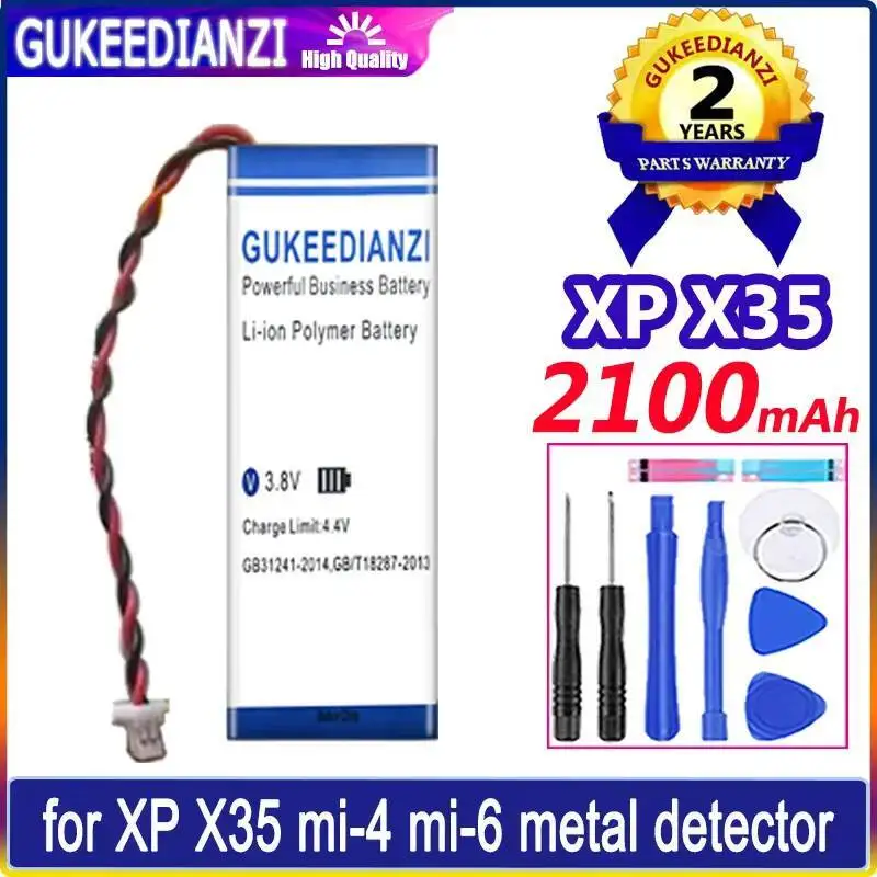 

Для металлоискателей Xplore MI-4 MI-6 с быстрой зарядкой, аккумулятор для детектора XP X35 высокой емкости 2100 мАч