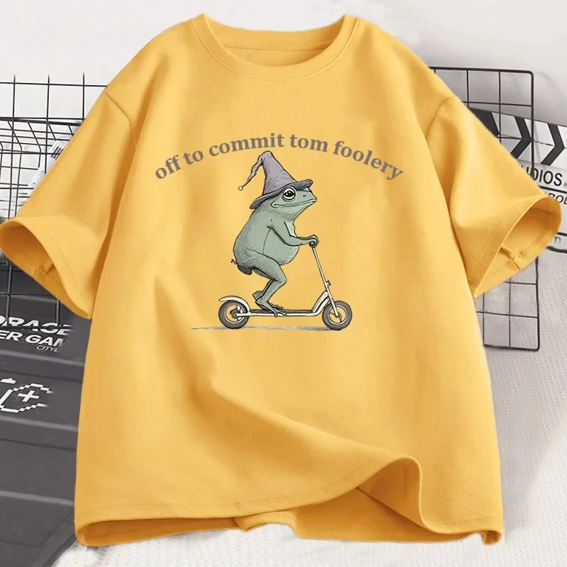 قبالة للتزام توم فولري الضفدع تي شيرت الراحة الألوان مضحك أقوال غريبة الأساسية فريد التي شيرت المحملة الكبار الرجال النساء ميمي الجرافيك #6