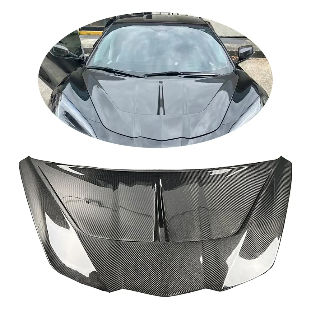 Wholesale Carbon Fiber Front Hood For Chevrolet Corvette C8 ST Style Bonnet