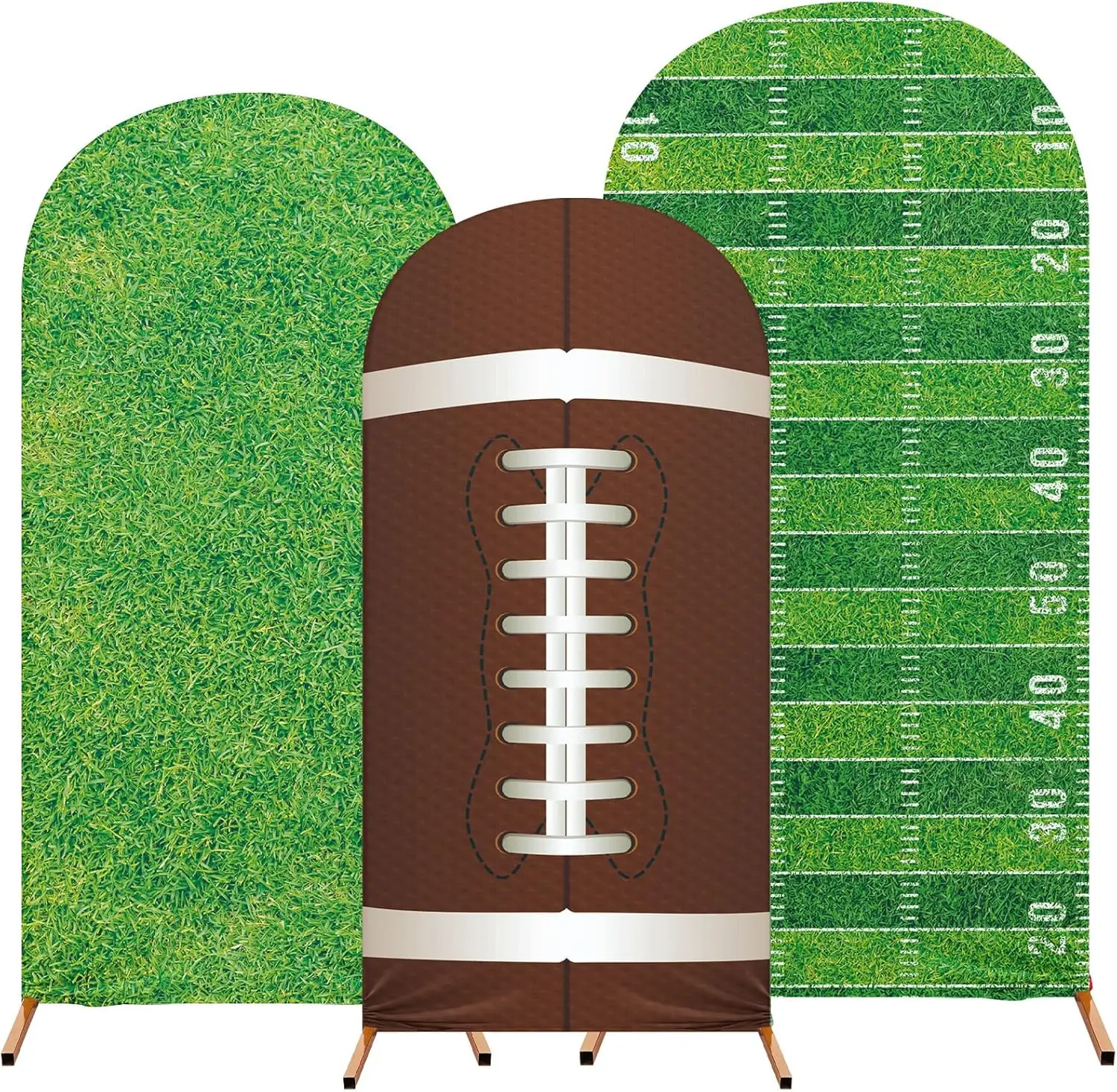 

LS Custom 2-Sided Sports Football Baseball Basketball Boys 1st Birthday Baby Shower Cover Chiara Arch Background Decor Backdrop