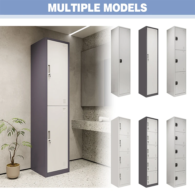 خزانة ملابس معدنية حديثة مع خزانة وخزانة تخزين لتنظيم الأثاث لأثاث غرفة المعيشة المنزلية #5