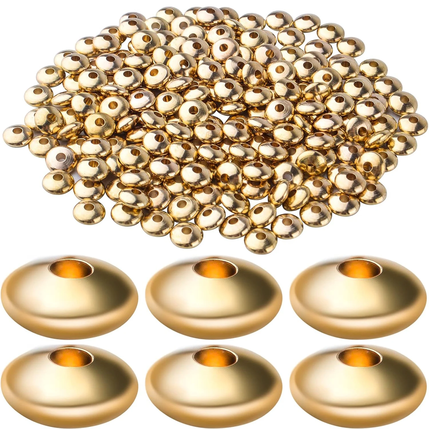 

200 шт. плоских круглых бусин-разделителей из латуни, бусины-абакусы, бусины-рондели, разделительные бусины, бусины-шармы для изготовления ювелирных изделий и ожерелий своими руками