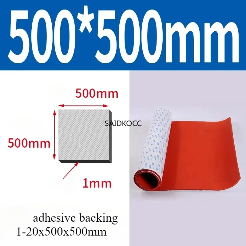 

SAIDKOCC adhesive backing Silicone foam board heat-resistant sealing pad hot stamping printed red foam pad sponge board