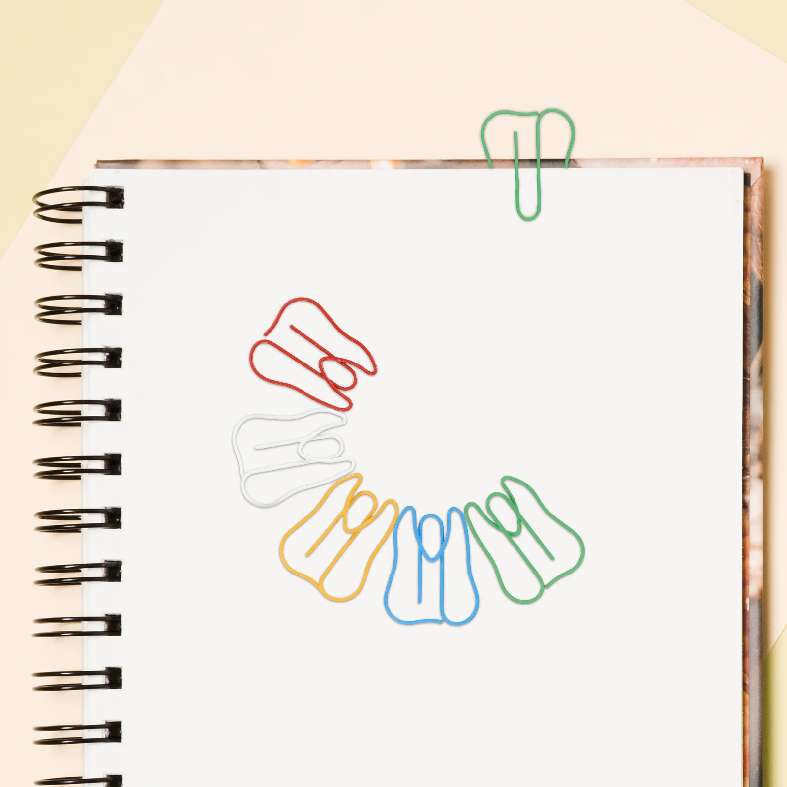 100 Pcs Paper Clips Colorful Office Cute Shape Colored Paperclips Binder Bookmarks