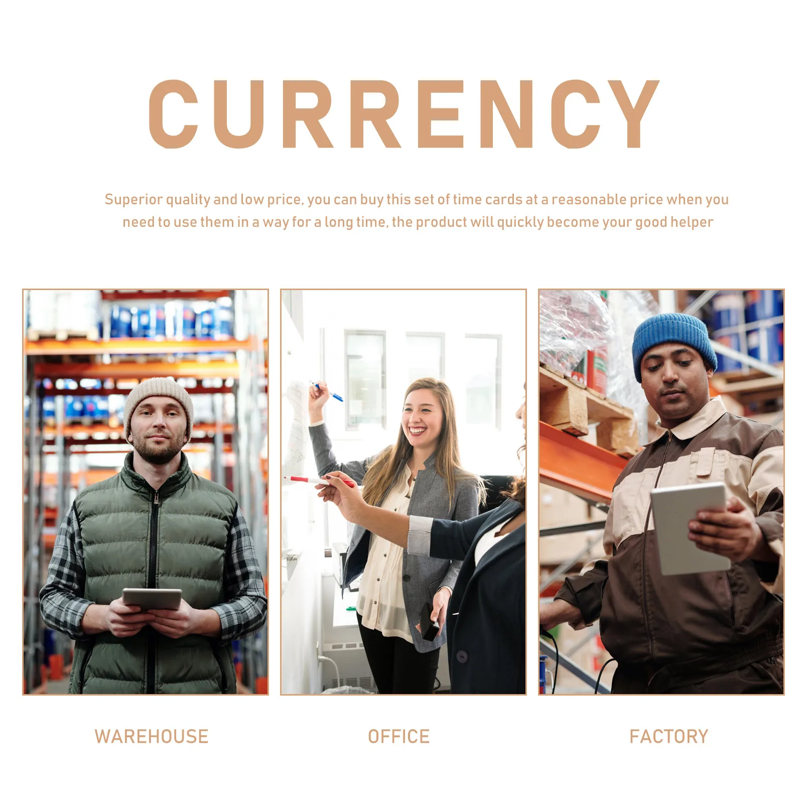 Attendance Recorder Cards For Office Factory Time Clocking Machine Monthly Format Double-Sided Paper Cards