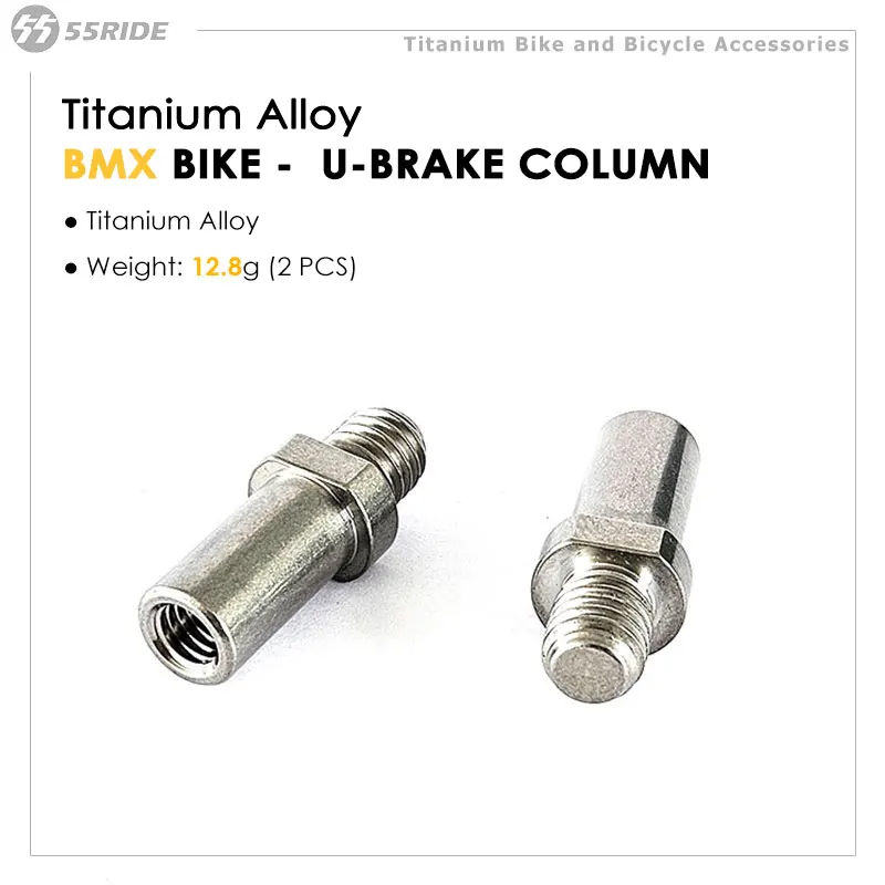 2 Pcs BMX Bike Bicycle Screws Titanium Alloy Bolts U Brake Column Titanium Brake Post Bike Accessories