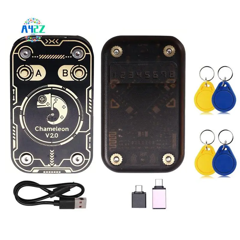 

A42Z-Chameleon V2.0 RFID Smart Chip Reader Emulator Chameleon NFC Duplicator+2Xuid/CUID Keychain 125Khz 13.56Mhz Card Decode