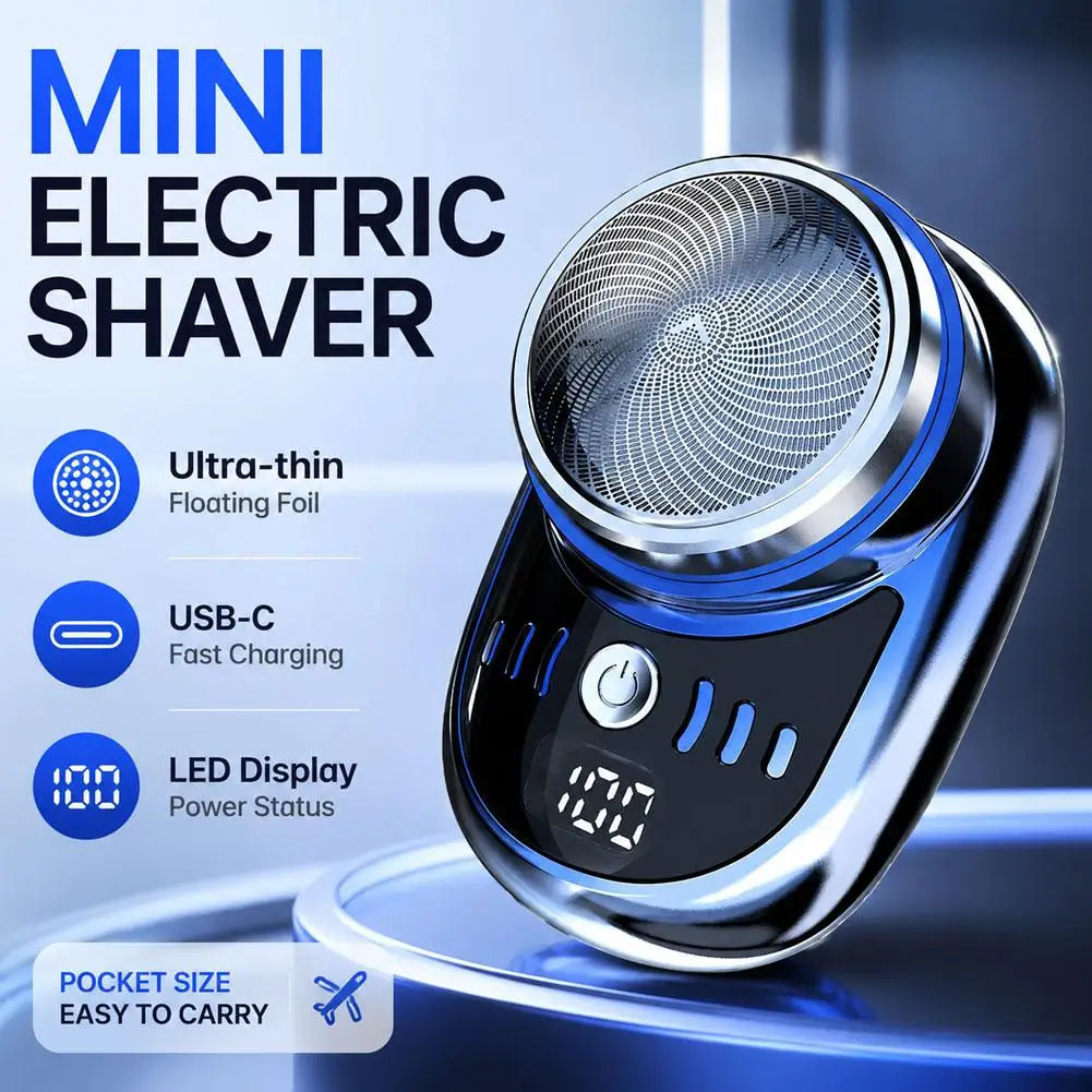 Portable Mini Electric Travel Shaver For Men Pocket Size Micro USB Rechargeable Painless Cordless Trimmer Knife Face Beard Razor