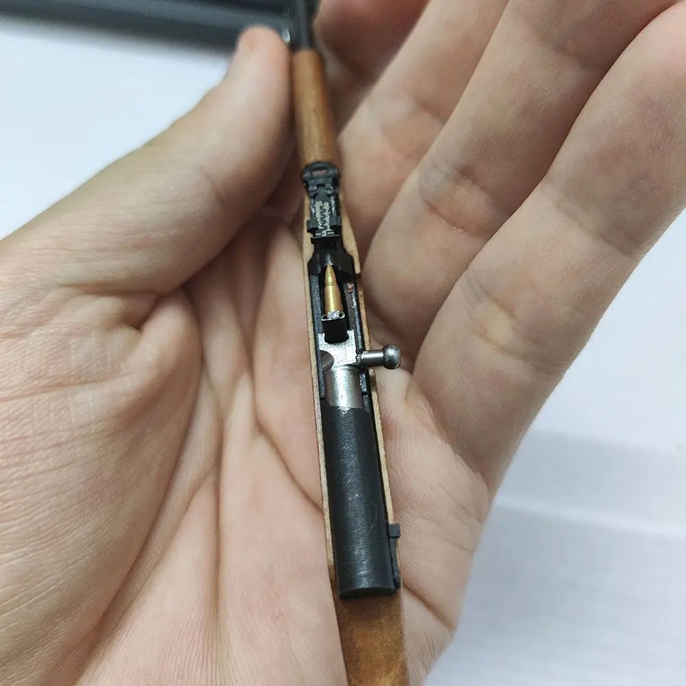 1/6 مقياس SKS بندقية نموذج اليدوية الخشب المعادن انفصال الصينية نوع 56 بندقية شبه أوتوماتيكية مع حربة مسطحة لشخصيات العمل