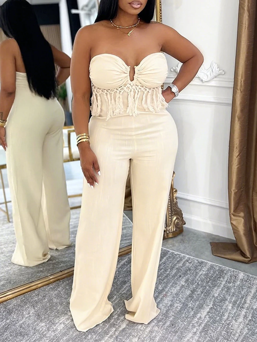 ZIML Solido Sexy Backless Dimagrante Tuta per Le Donne Senza Spalline Senza Maniche a Vita Alta Temperamento Tuta Stile di Moda Femminile