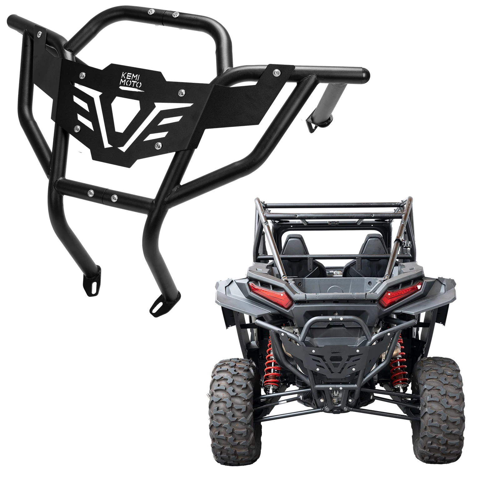 

KEMIMOTO UTV Steel 1.5 inch Tubing Rear Bumper Compatible with Polaris RZR XP 1000/ RZR XP 4 1000 2024 2025 2/4-Seat #2884514