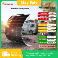 DOKIO 100W-400W 18V monocrystalline flexible solar panel, suitable for camping, RV installation can charge 12V batteries