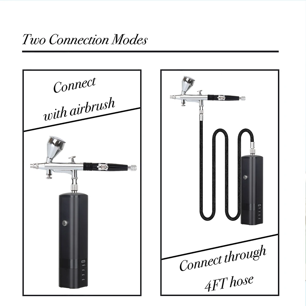 Portable Wireless Airbrush Compressor Set Noiseless Super Works High Power Auto Start And Stop Private Label Pneumatic Tool