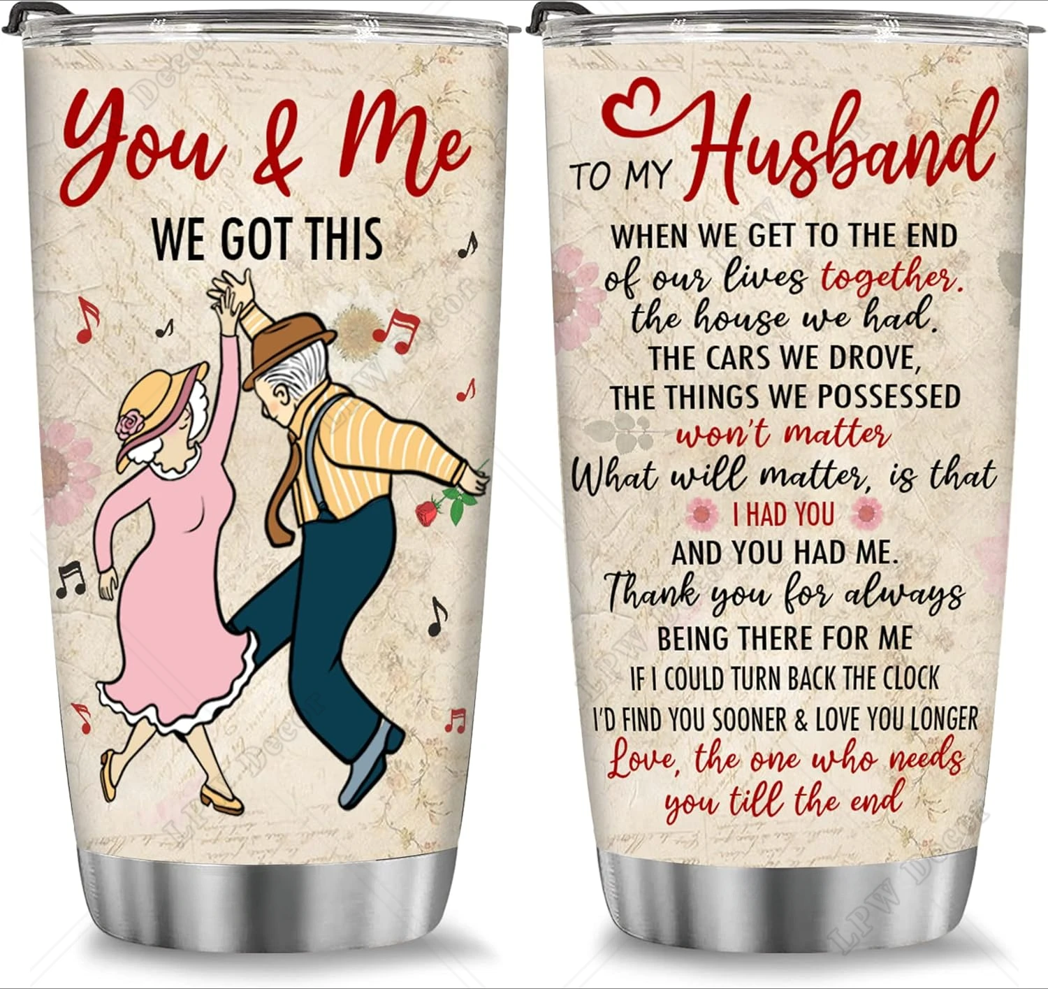 Personalized You And Me We Got This Tumbler To My Husband Thank You For Always Being There For Me Gift For Fathers Day Valentine