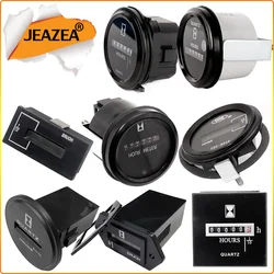 JEAZEA Square Mechanical Hour Meter Counter Timer for Electro Engine Generator Excavator Tractor