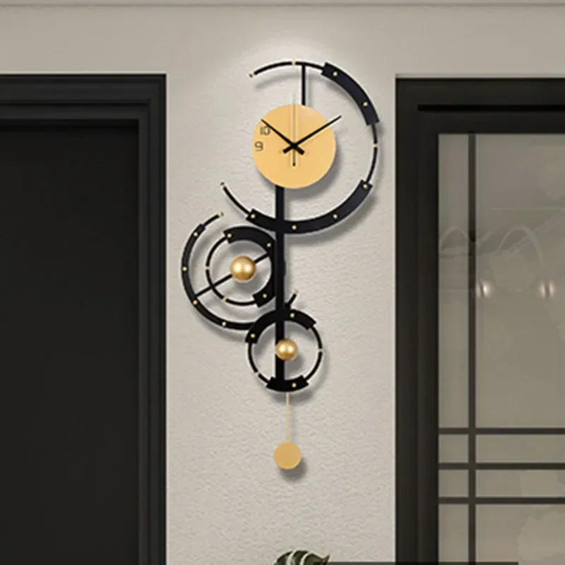 Restaurant Nordic Wall Clocks Restaurant Fashion Design Silent Wall Watch Modern Aesthetic Fashion European Home Decoration