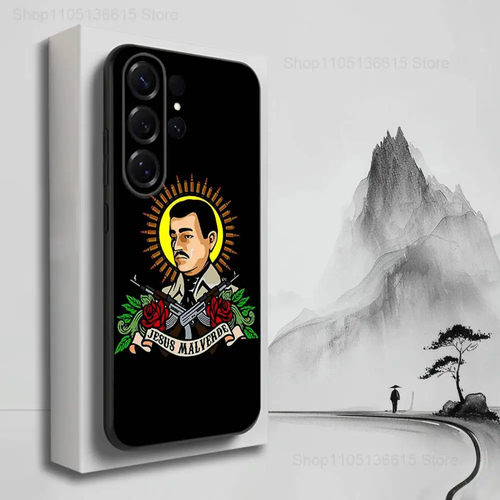 Funda de teléfono Belief J-Jesus m-malverde para Samsung S25, S24, S23, S22, S21, S20, S10, S9, Ultra, Plus, Lite,FE, funda negra de silicona suave