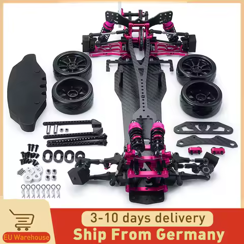 AXSPEED Alloy &amp; Carbon Fiber Sakura D5S Frame Chassis Kit Remodel Belt Drive Upper Deck Adjustable Height for 1/10 RWD Drift Car