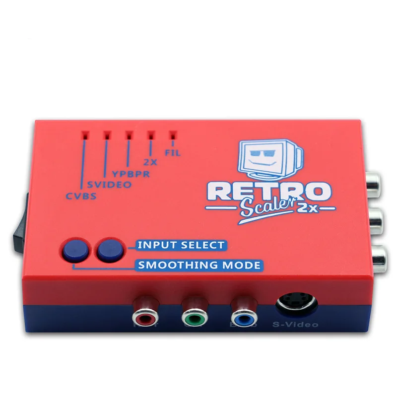 2025 RetroScaler2x AV إلى محول متوافق مع HDMI ومزدبل خط لوحدات التحكم بالألعاب الرجعية PS2 N64 NES Dreamcast Saturn MD1 MD2