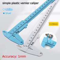 0-150mm Plastic Sliding Vernier Caliper Single Rule Scale Gauge for Depth Height Measurement Jewelry Tool for School Students