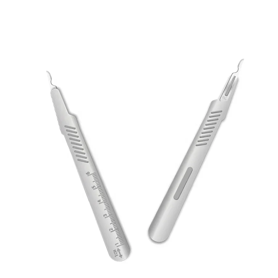 Sterilized Disposable Stainless/Carbon Steel 15C Surgical Medical sc alp el Blade 15C With Plastic Handles