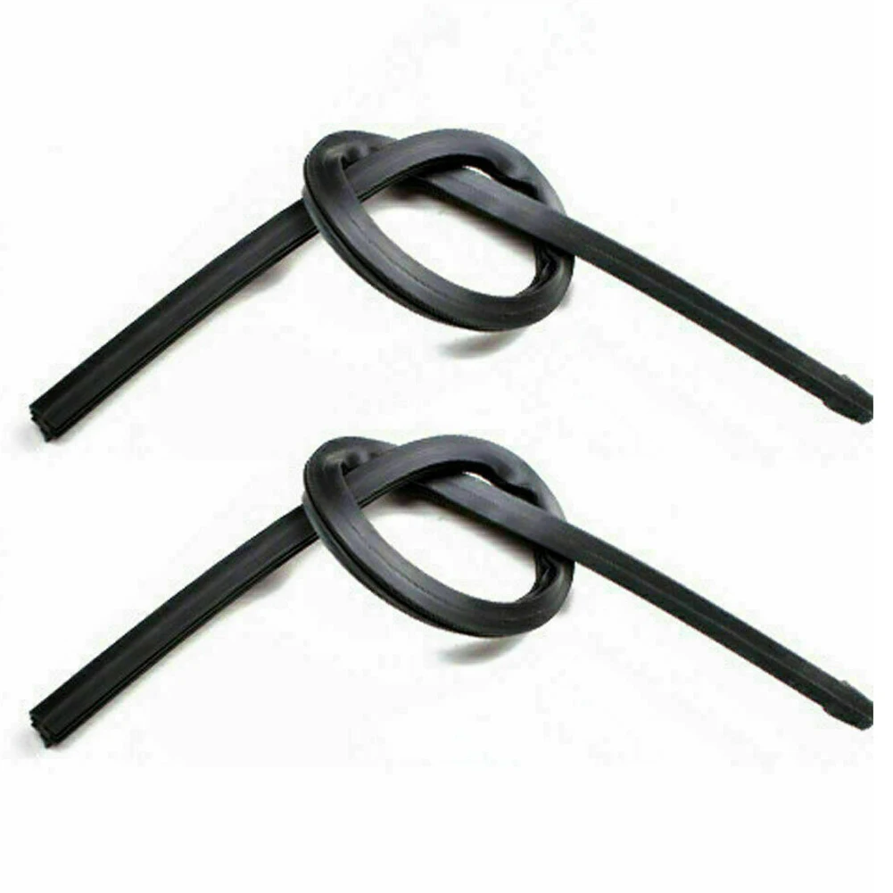 2x 26inch Rubber Strip Silicone Wiper Blade Frameless For Auto Windshield Black Firmly Stable Durable Car Repair And Maintenance