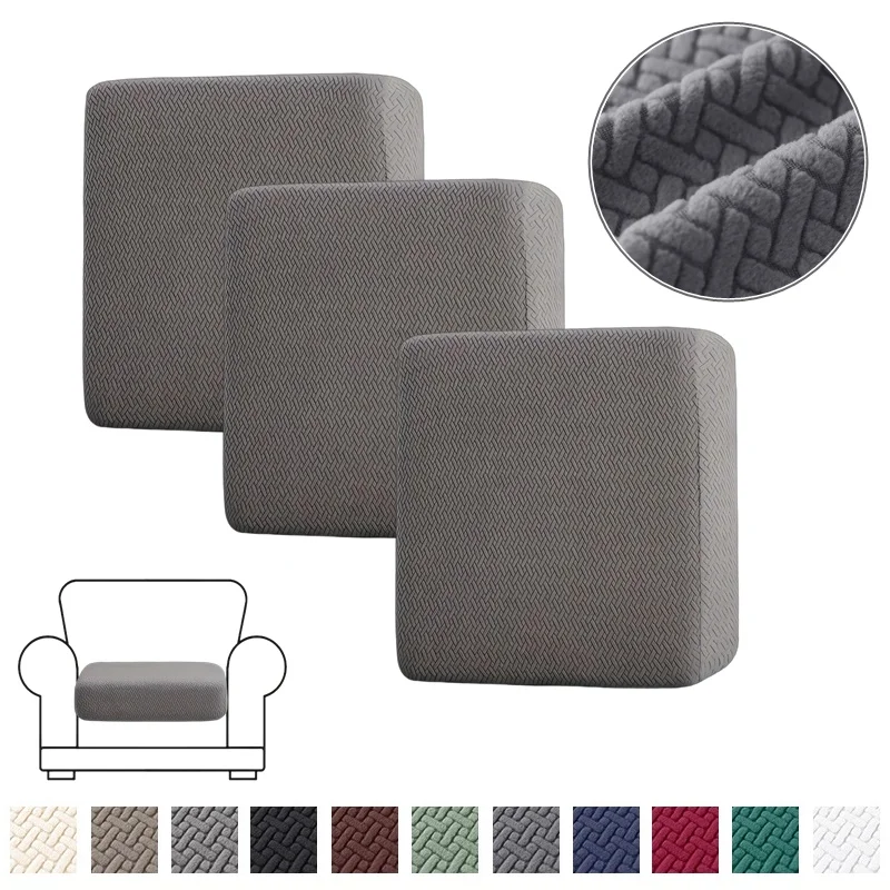 1/2/3pcs Thick Jacquard Sofa Seat Cover Elastic Couch Covers Anti-dust Removable Sofa Cushion Slipcover Furniture Protector