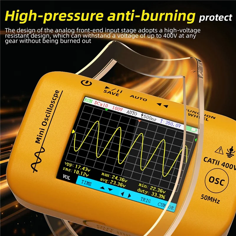 

ABJN-OT4 Ручной мини-цифровой осциллограф 200Msa/S, полоса пропускания 50 МГц, многофункциональный генератор сигналов 2-в-1