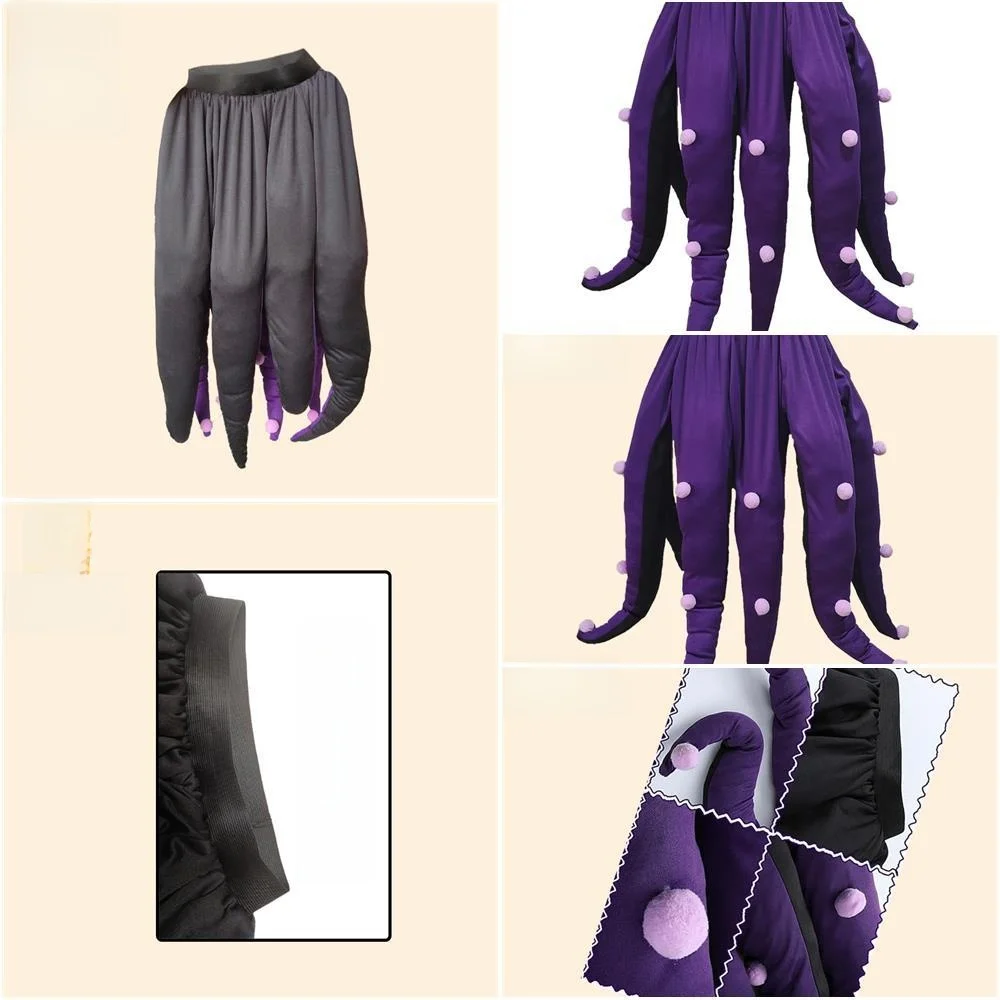 الكبار تأثيري الأخطبوط دكتور بلا الأرجواني ثمانية مسلح أزياء الهالوين مخالب طويلة الاسمية ثوب المرأة الملابس العرقية التقليدية #1