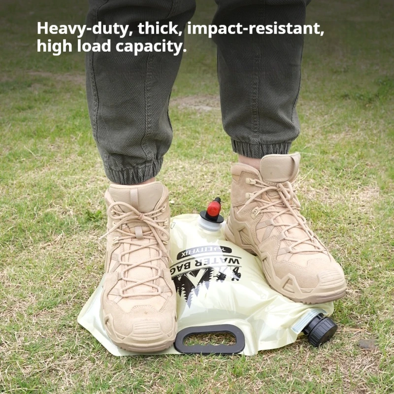 حقيبة تخزين المياه في الهواء الطلق 5/810/L مع صمام صنبور السياحة التخييم سعة كبيرة المحمولة طوي حقيبة المياه البلاستيكية مانعة للتسرب