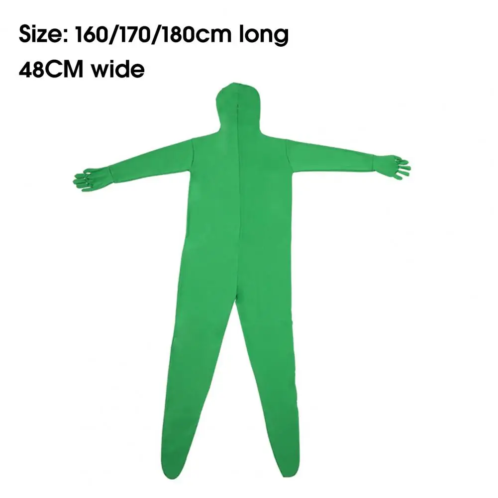 Green Screen Anzug Chroma Key Cosplay Kostüme für Hintergrund Videofilm unsichtbaren Effekt Hintergrund dehnbaren engen Body