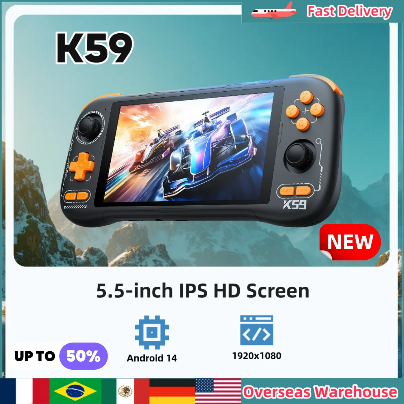 Gaming Console Windows - Konsol Game Genggam K59 Layar IPS