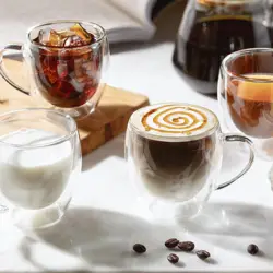 250ml Double Wall Transparent Glass Coffee Cup with Handle Double-layer Heat Insulation High Temperature Juice Milk Cup Mug