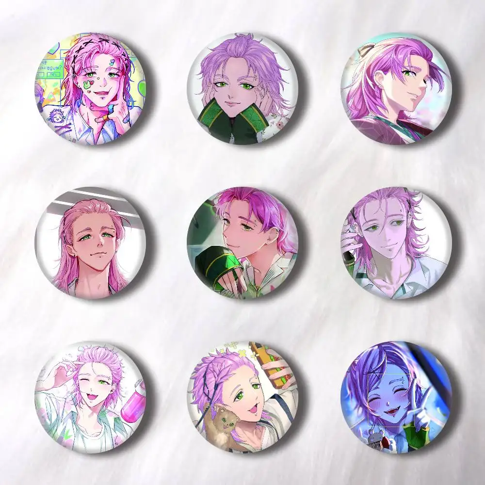 Anime Mitsuki Kiryu Creative Round Button Badges Cute Pin Brooch for Backpack Clothes Lapel Jewelry Accessories Friends Gift