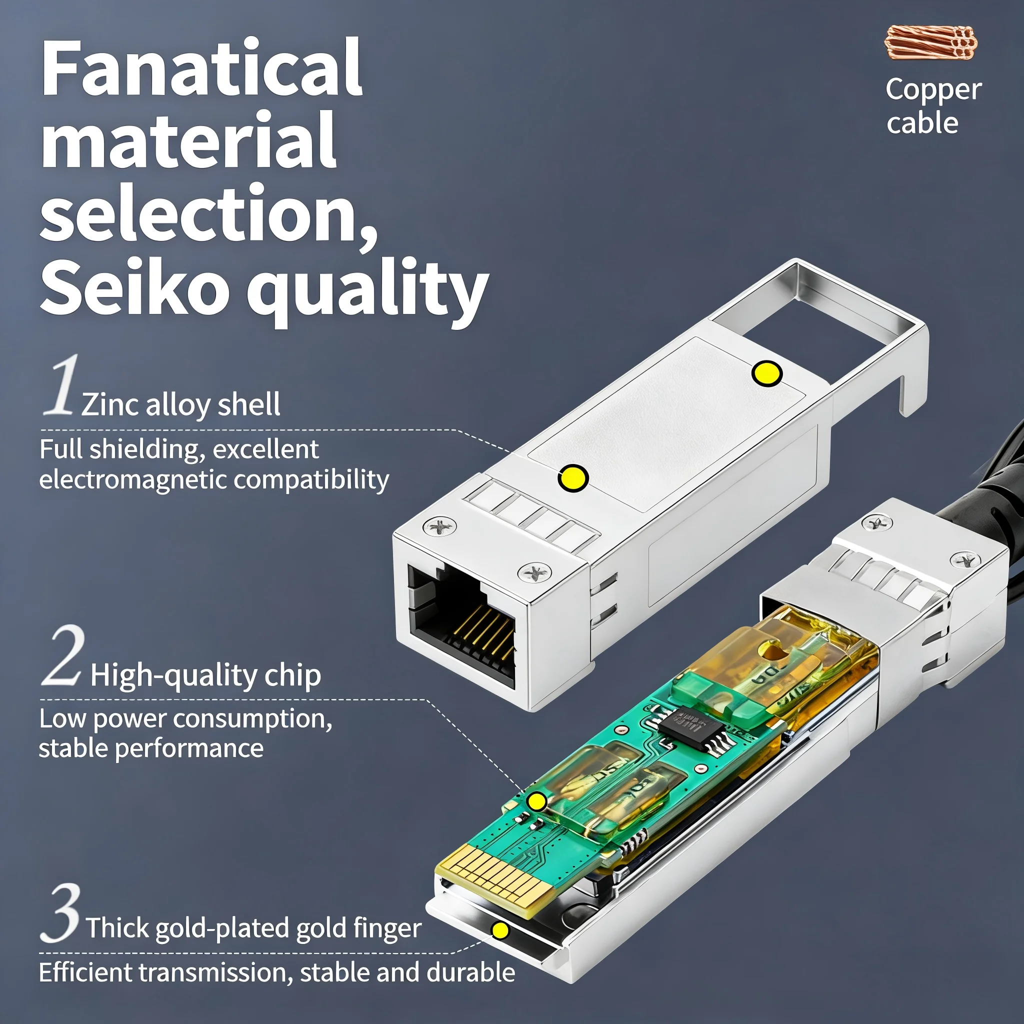 10G SFP+ Direct Attach Passive Copper Cables DAC Cable Direct Attach Passive Cable 0.5-10M for Cisco Huawei MikroTik Switch