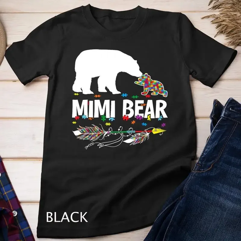 Cute Mimi Bear Autism Awareness Shirt Autistic Family Unisex T shirt