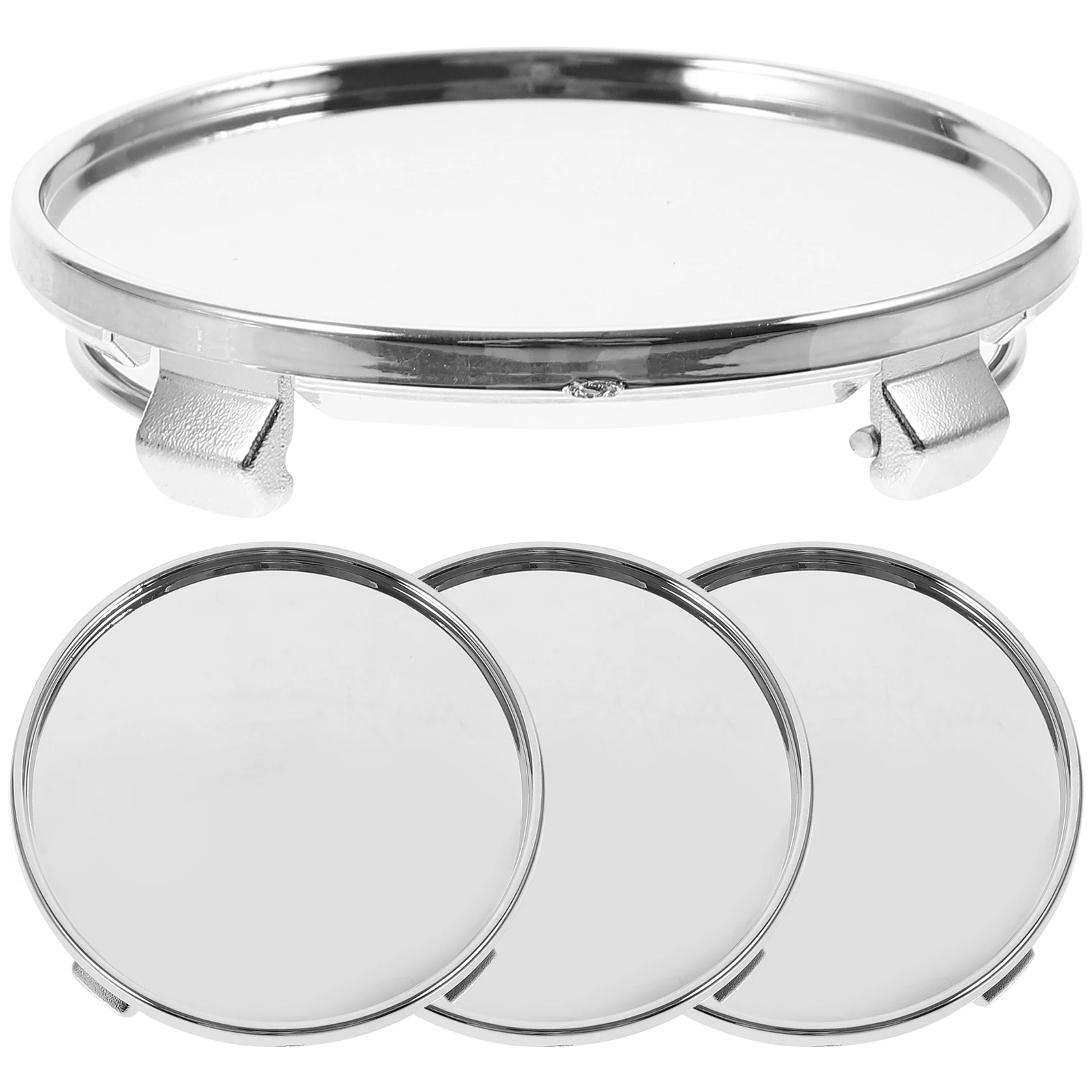 

4pcs Silver Car Wheel Hub Caps Durable Plastic Easy Installation Rim Tire Covers Center Hub Accessories Vehicle