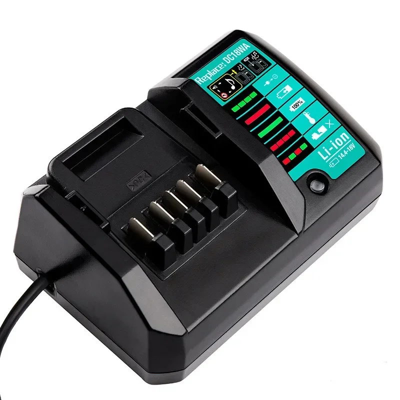 마키타 리튬 이온 배터리 전동 공구용 고속 리튬 충전기, DC18WA, 14.4V-18V, BL1813G, BL1811G, DC18SG, DC1851, BL1415G