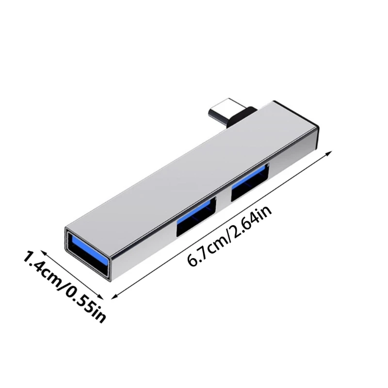 USB Type C Hub with 4 USB Port Docking Station Expand Laptop Capabilities