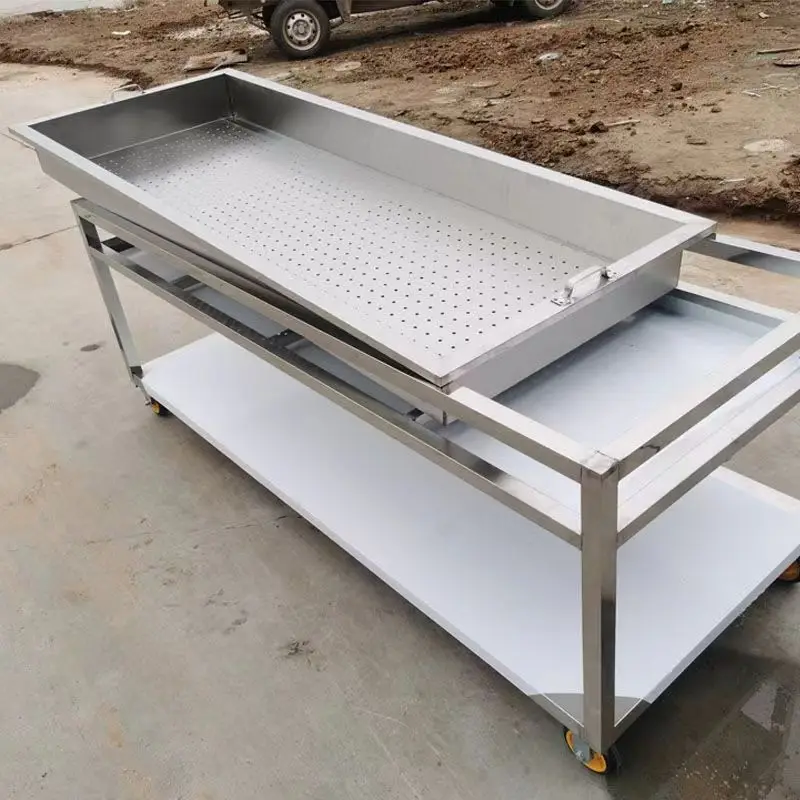 

Stainless steel sorting table braised cooked cold table braised duck chicken feet pork head meat drain table sort