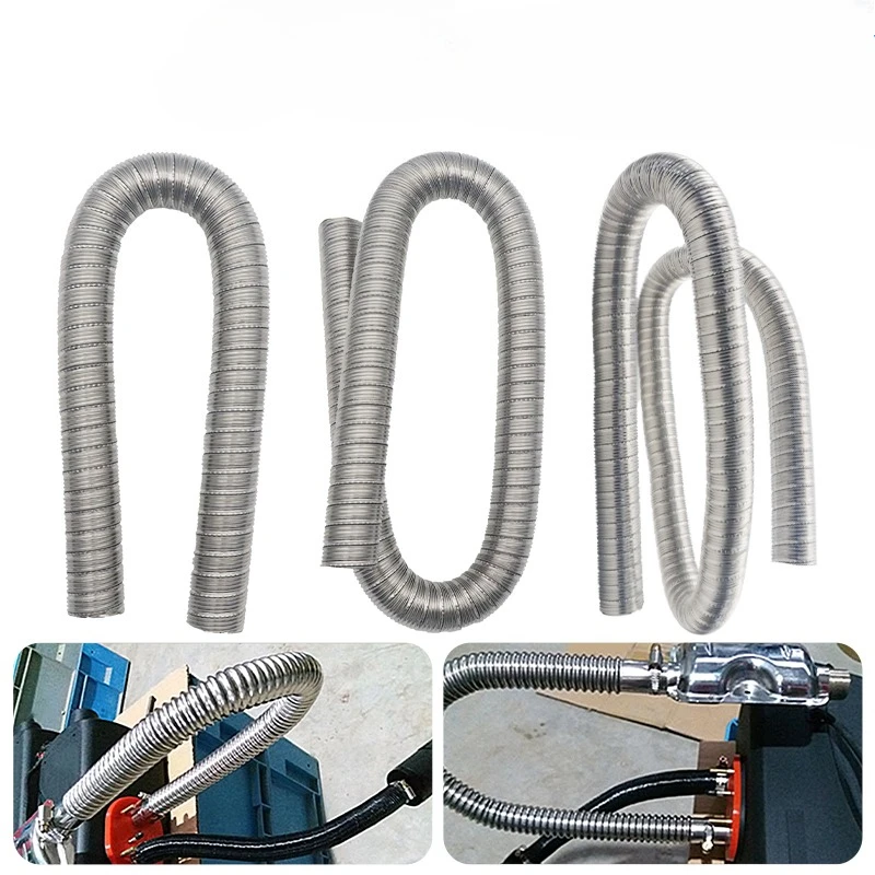 

60cm-200cm 24mm Dual-layer Car Heater Exhaust Pipe Air Diesel Parking Heater Exhaust Hose Line Stainless Steel For Webasto